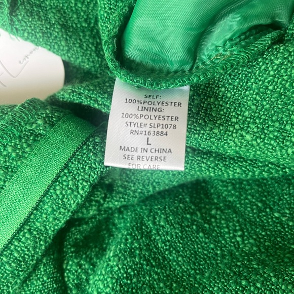 NWT Sweet Lemon Kelly Green Wide Leg Pants Size Large - Picture 8 of 9